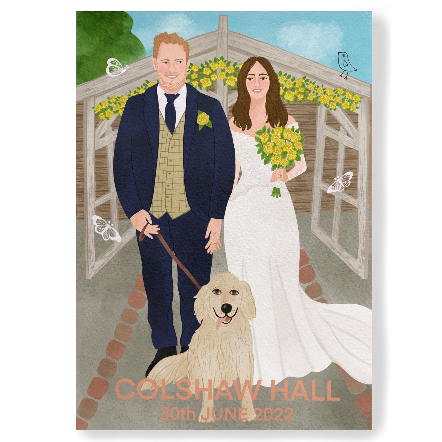 Two people bespoke illustration.