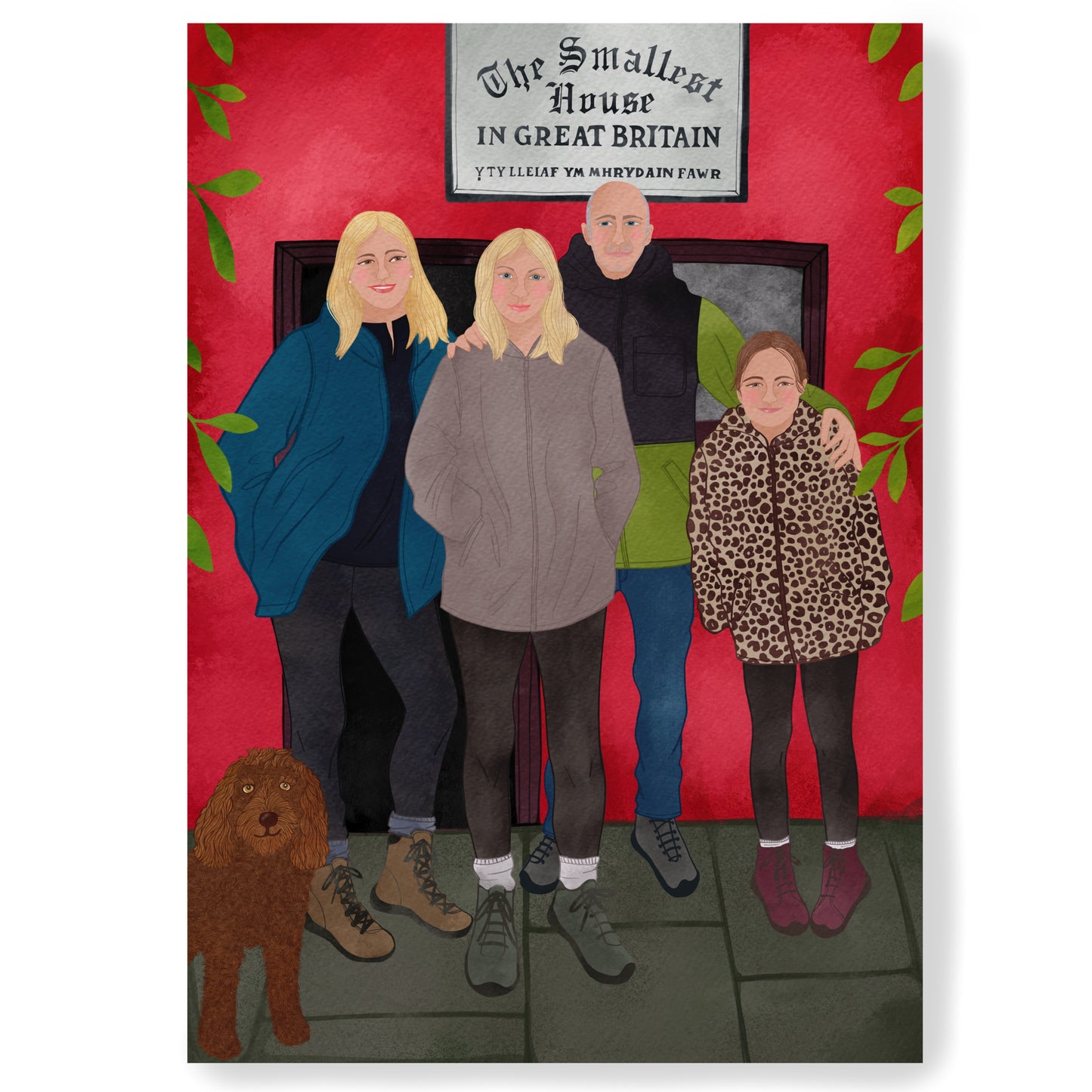 Four people bespoke illustration