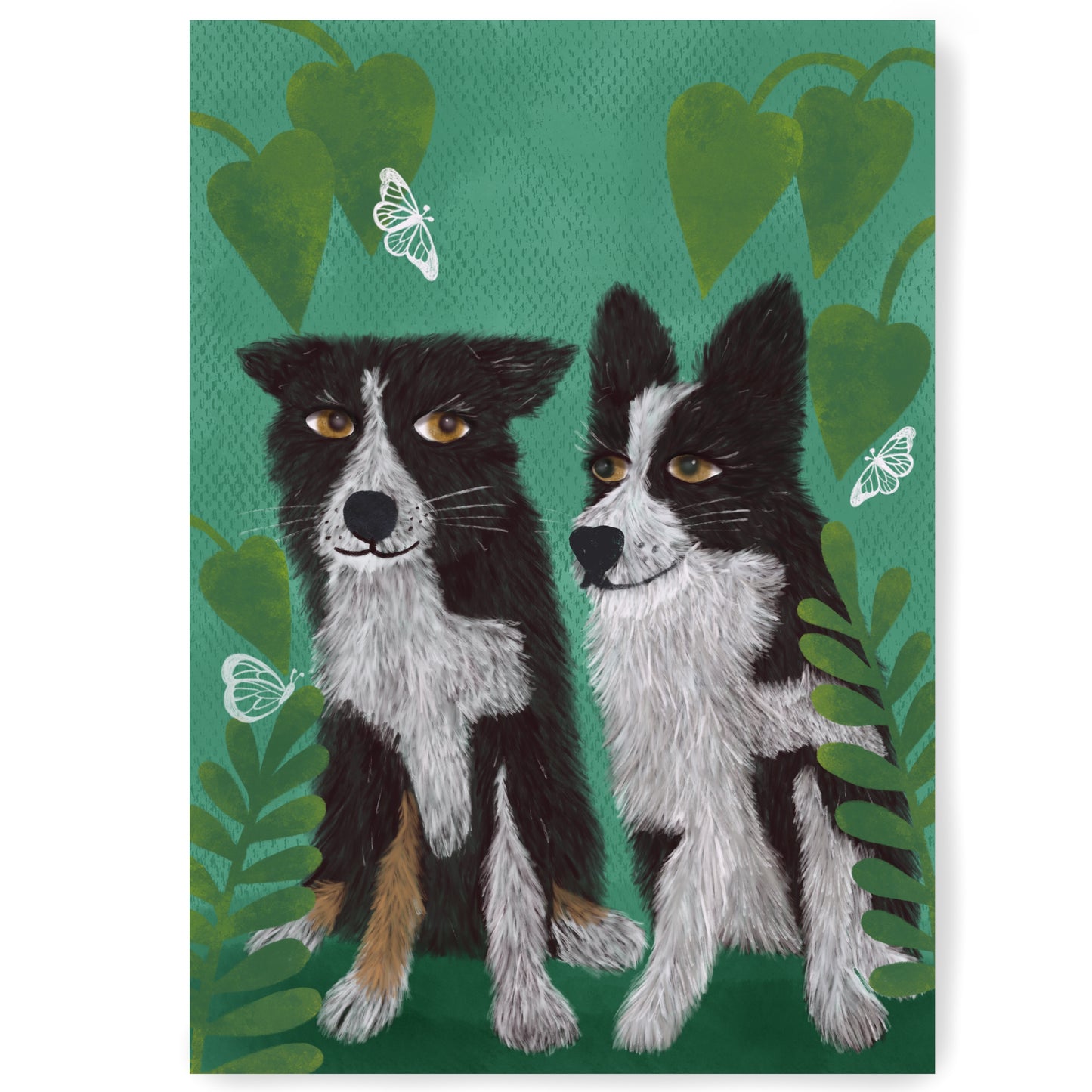 Two pets bespoke illustration