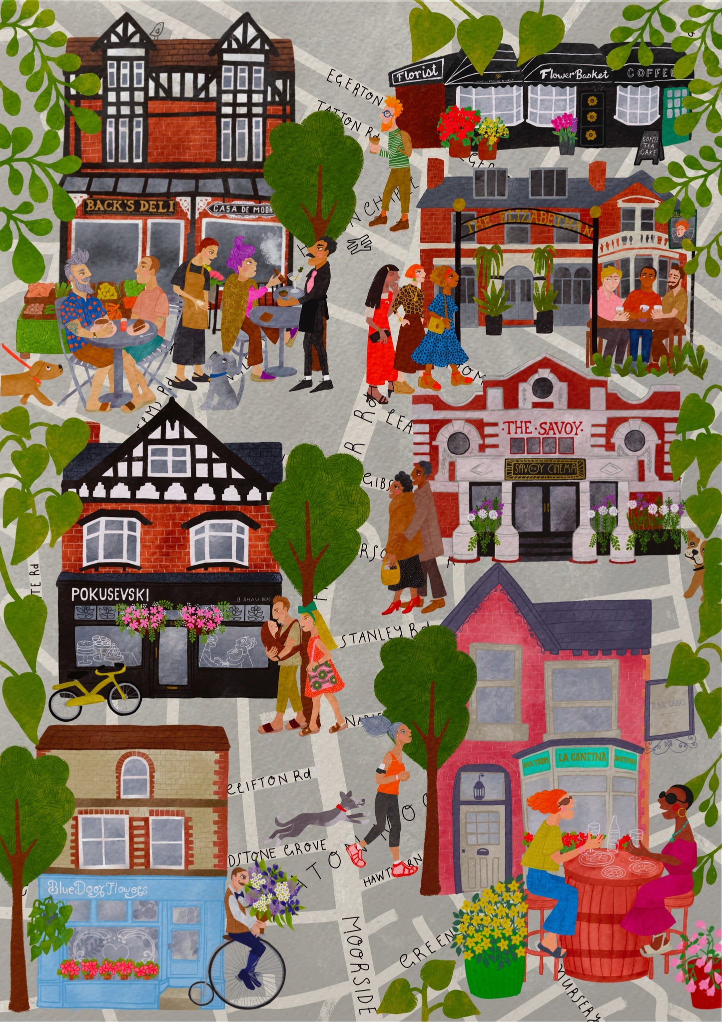 Heaton Moor Illustrated Map