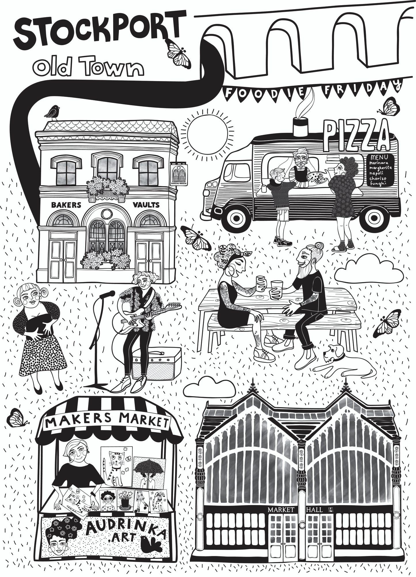 Stockport Illustrated Map