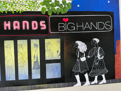Big Hands Manchester print,