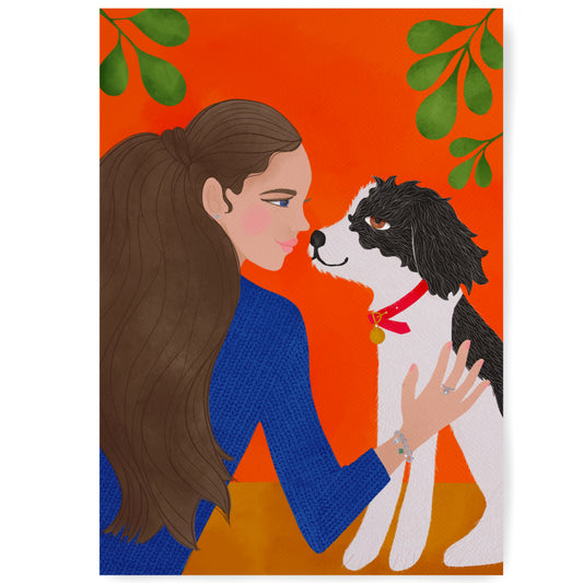 Person and Pet bespoke illustration