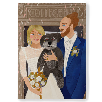 Two people bespoke illustration.