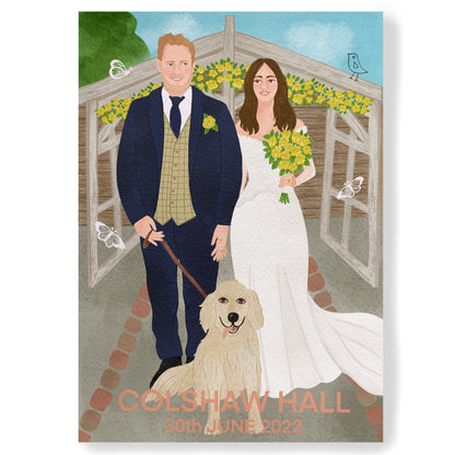 Two people bespoke illustration.