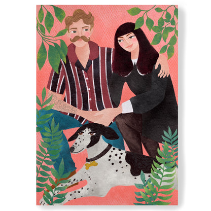 Two people bespoke illustration.
