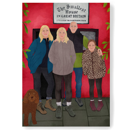 Four people bespoke illustration