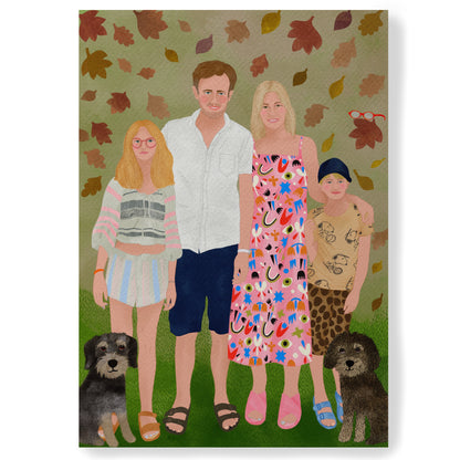 Four people bespoke illustration