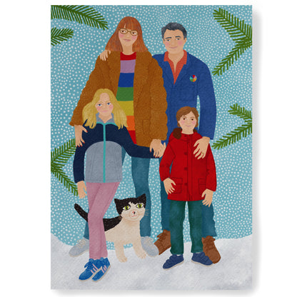 Four people bespoke illustration