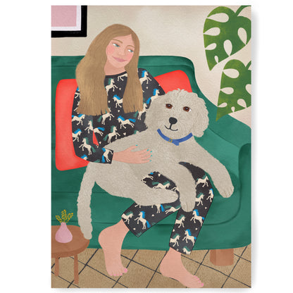 Person and Pet bespoke illustration
