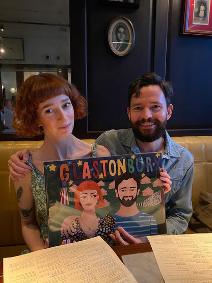 Two people bespoke illustration.