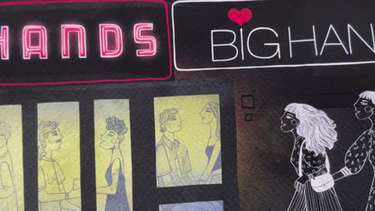 Big Hands Manchester print,