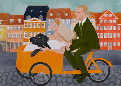 Two people bespoke illustration.
